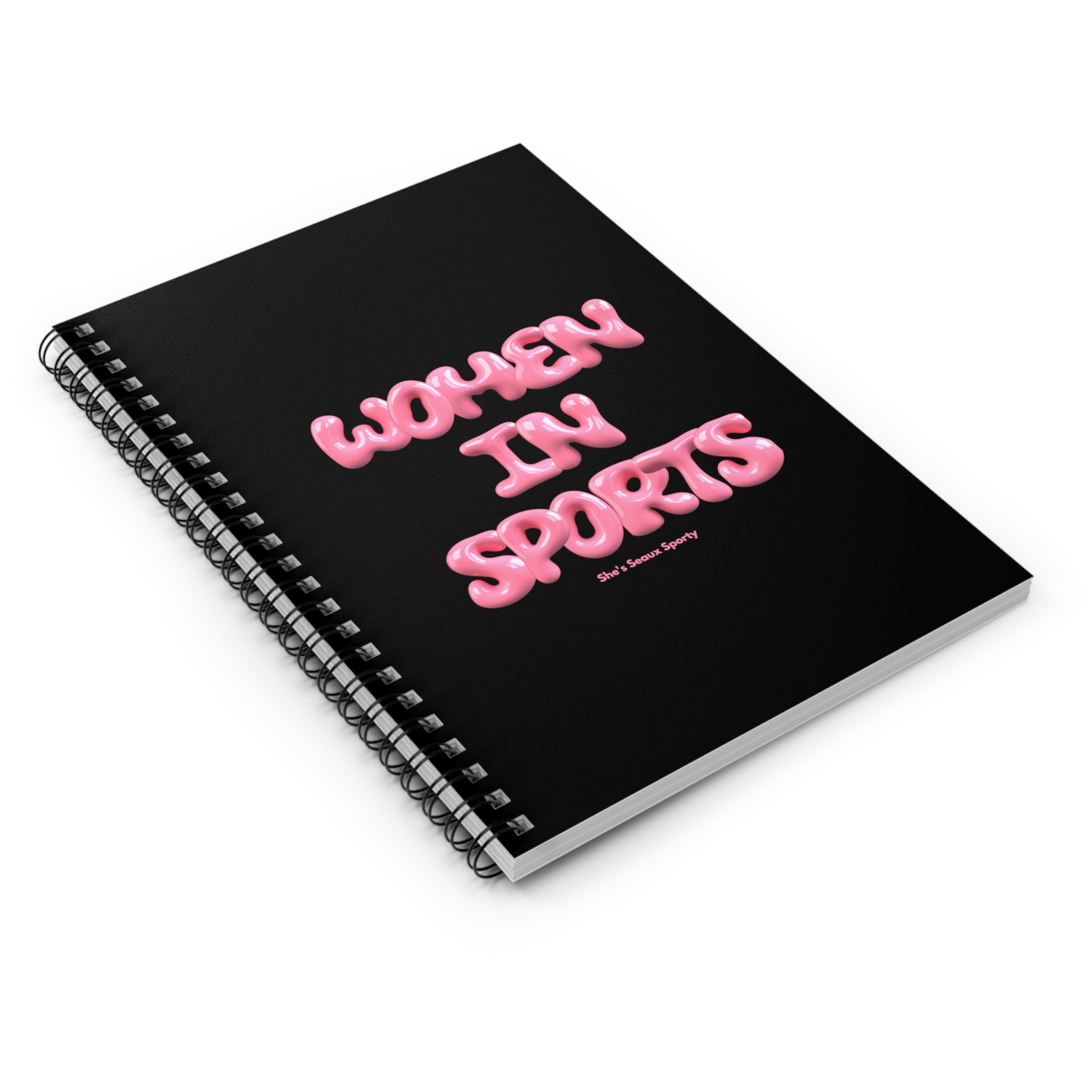 Women In Sports Black Spiral Notebook