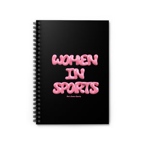 Women In Sports Black Spiral Notebook