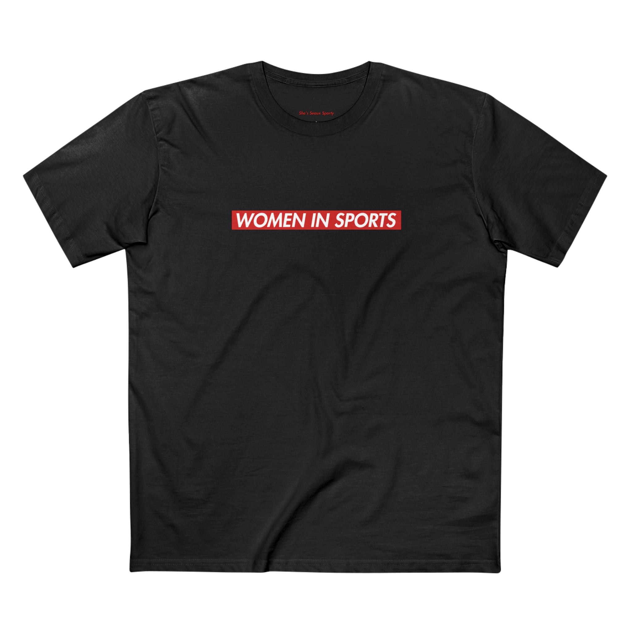 Women In Sports Red Block Logo T-Shirt