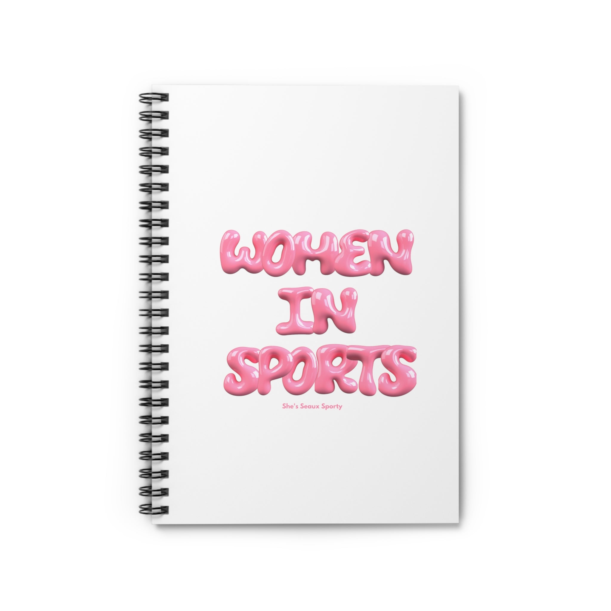 Women In Sports White Notebook