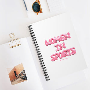 Women In Sports White Notebook