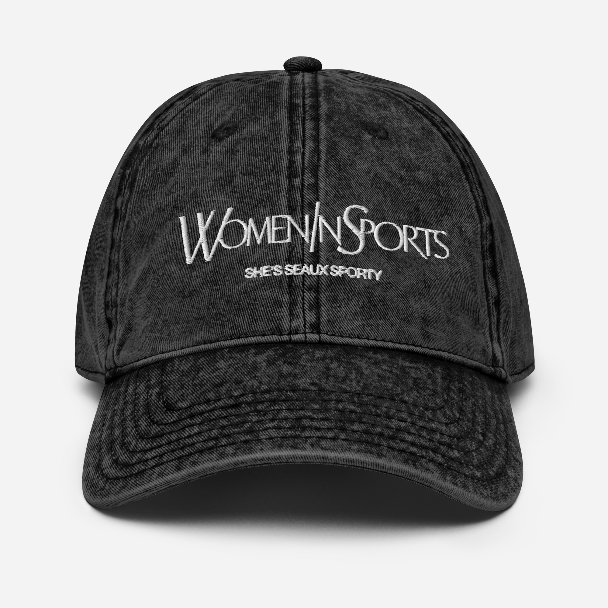Women In Sports Distressed Denim Dad Hat