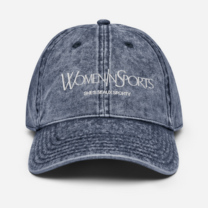 Women In Sports Distressed Denim Dad Hat